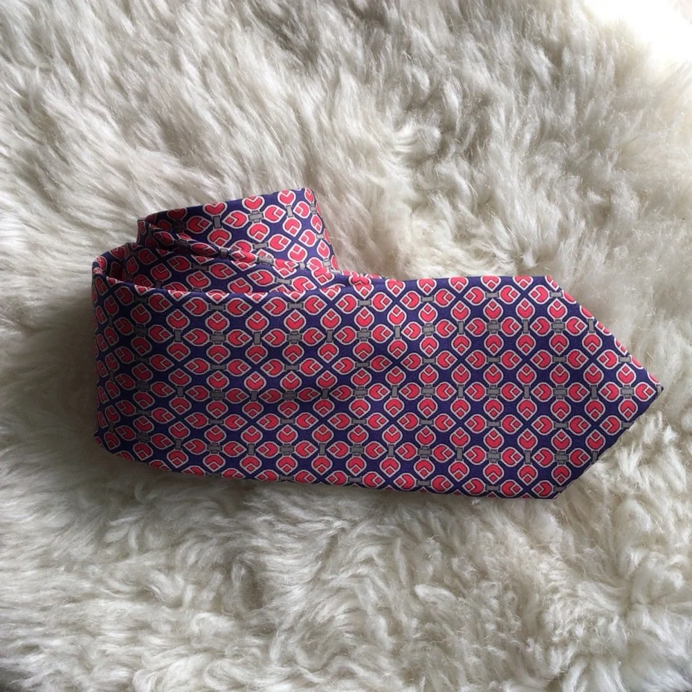 Hermes Paris 100% Silk Tie Made in France 7271 MA - Picture 15 of 16